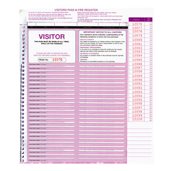 Visitors Pass Register Refill
