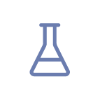 A simple blue outline of a laboratory flask, used in science and chemistry, is shown on a light gray background—ideal for illustrating the importance of Recommended Safety Software in lab environments.